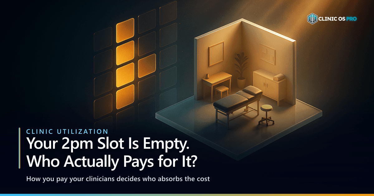 Featured image for: Your 2pm Slot Is Empty. Who Actually Pays for It? – PT practice growth and patient retention by Clinic OS Pro