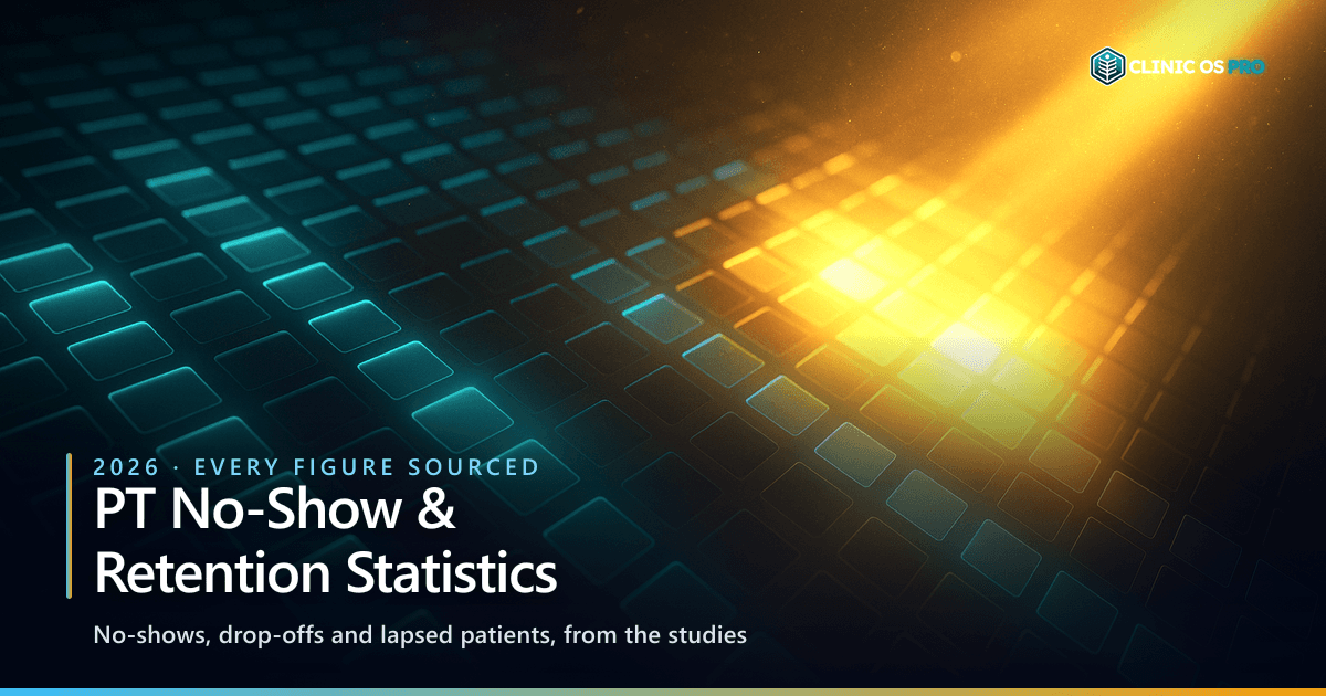 Physical Therapy No-Show & Patient Retention Statistics (2026): The Numbers Every Clinic Owner Should Know - PT clinic growth strategies and patient retention tips by Clinic OS Pro